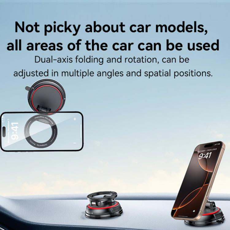 Yesido C219 Suction Cup Car MagSafe Magnetic Mobile Phone Holder(Black) - Universal Car Holders by Yesido | Online Shopping South Africa | PMc TechLife | Buy Now Pay Later Mobicred