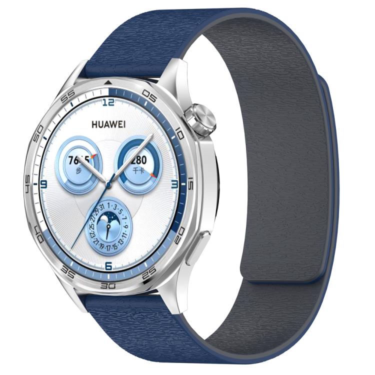 22mm Cloud Wood Grain Silicone Magnetic Watch Band(Midnight Blue Grey) - free shipping - PMc TechLife - Order now!