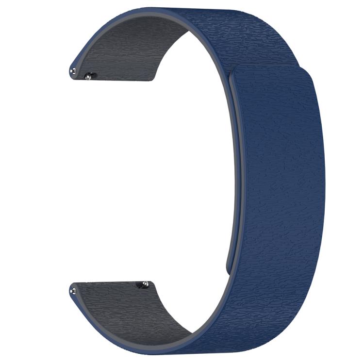 22mm Cloud Wood Grain Silicone Magnetic Watch Band(Midnight Blue Grey) - free shipping - PMc TechLife - Order now!