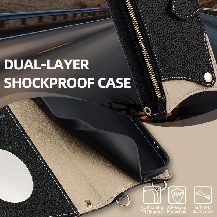 For Sony Xperia 1 VI Crossbody Chain Fishtail Litchi Leather Phone Case(Black) - Sony Cases by PMC TechLife | Online Shopping South Africa | PMC TechLife | Buy Now Pay Later Mobicred