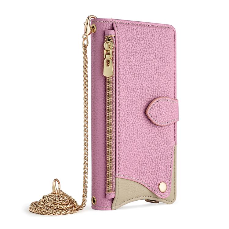 For Honor 200 Crossbody Chain Fishtail Litchi Leather Phone Case(Pink) - Honor Cases by PMC TechLife | Online Shopping South Africa | PMC TechLife | Buy Now Pay Later Mobicred