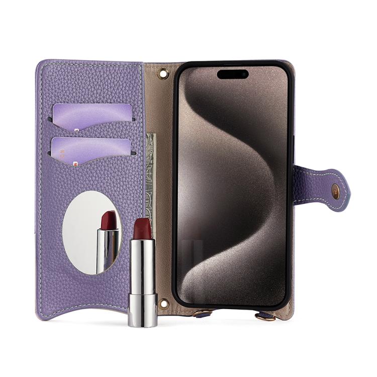 For Google Pixel 6a Crossbody Chain Fishtail Litchi Leather Phone Case(Purple) - Google Cases by PMC TechLife | Online Shopping South Africa | PMC TechLife | Buy Now Pay Later Mobicred