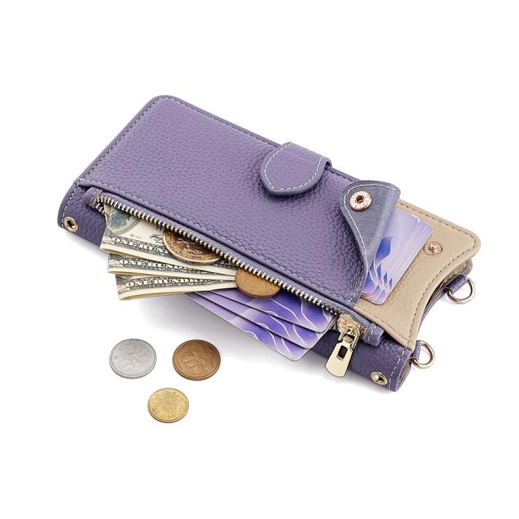 For Google Pixel 6a Crossbody Chain Fishtail Litchi Leather Phone Case(Purple) - Google Cases by PMC TechLife | Online Shopping South Africa | PMC TechLife | Buy Now Pay Later Mobicred