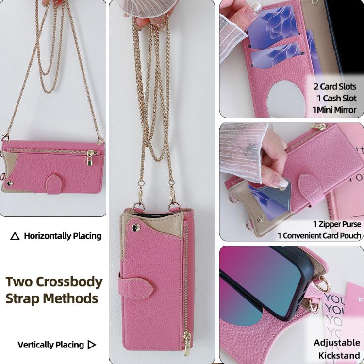 For Infinix Note 40 5G Crossbody Chain Fishtail Litchi Leather Phone Case(Pink) - Infinix Cases by PMC TechLife | Online Shopping South Africa | PMC TechLife | Buy Now Pay Later Mobicred