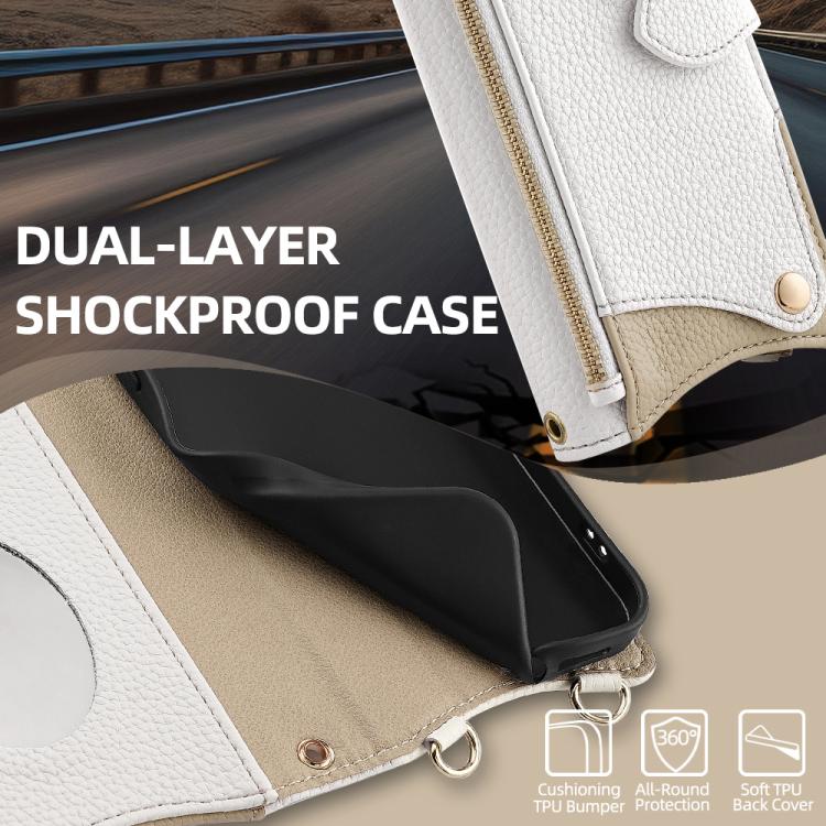For Itel A50 Crossbody Chain Fishtail Litchi Leather Phone Case(White) - free shipping - PMC TechLife - Order now!