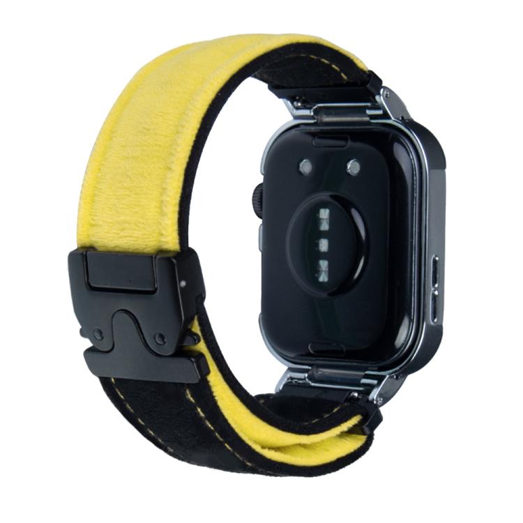 For Huawei Watch Fit3 Brushed Metal Silver Frame Watch Band(Black Yellow) - free shipping - PMC TechLife - Order now!