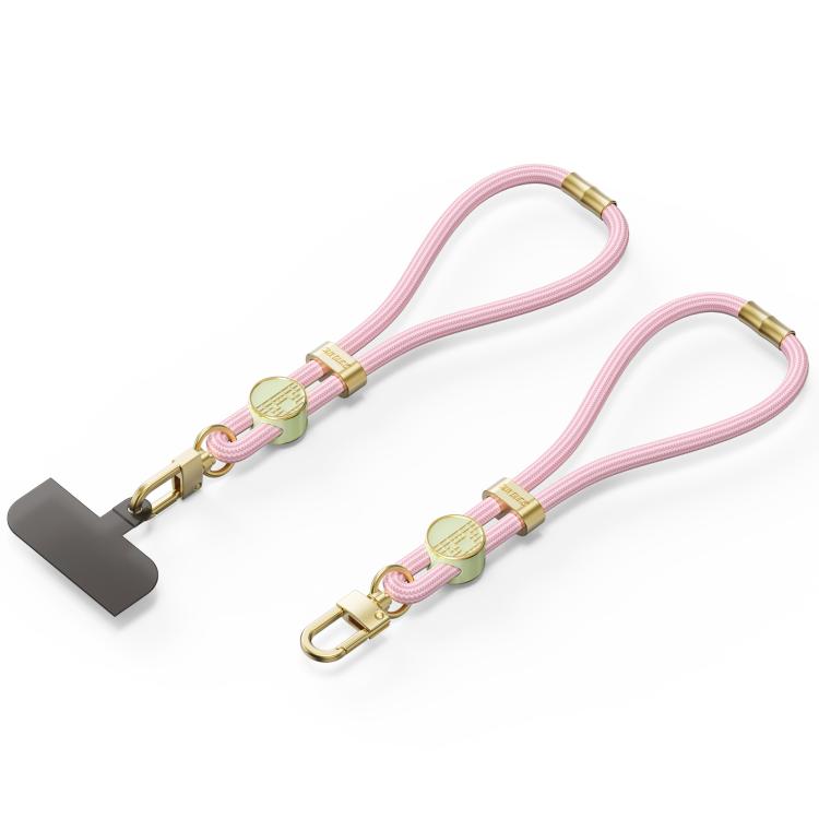 DUX DUCIS Garden Series Tile Pattern Adjustable Short Phone Lanyard(Light Pink) - Lanyards & Wrist Straps by DUX DUCIS | Online Shopping South Africa | PMc TechLife | Buy Now Pay Later Mobicred