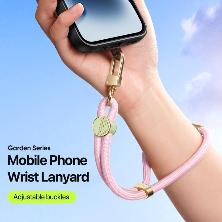 DUX DUCIS Garden Series Tile Pattern Adjustable Short Phone Lanyard(Light Pink) - Lanyards & Wrist Straps by DUX DUCIS | Online Shopping South Africa | PMc TechLife | Buy Now Pay Later Mobicred