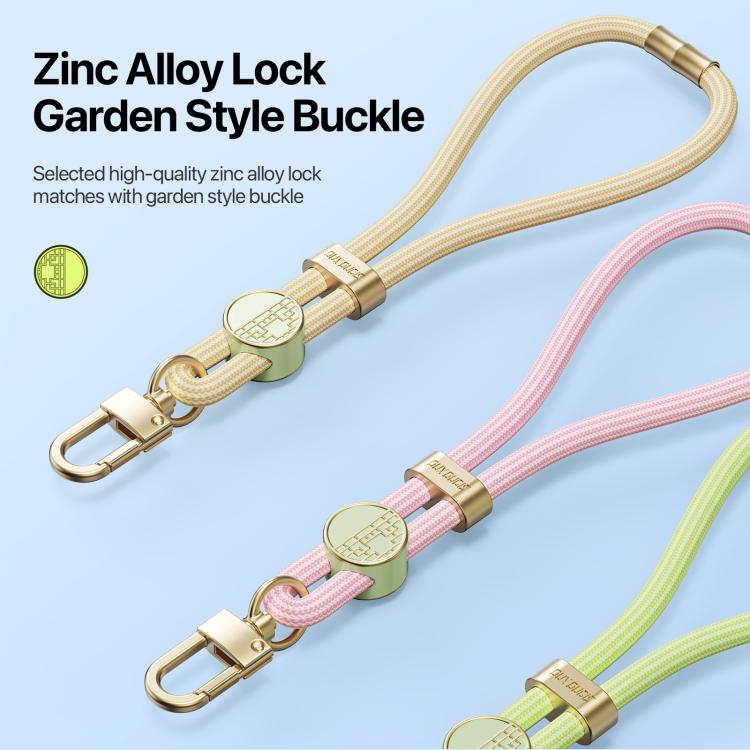 DUX DUCIS Garden Series Tile Pattern Adjustable Short Phone Lanyard(Light Pink) - Lanyards & Wrist Straps by DUX DUCIS | Online Shopping South Africa | PMc TechLife | Buy Now Pay Later Mobicred