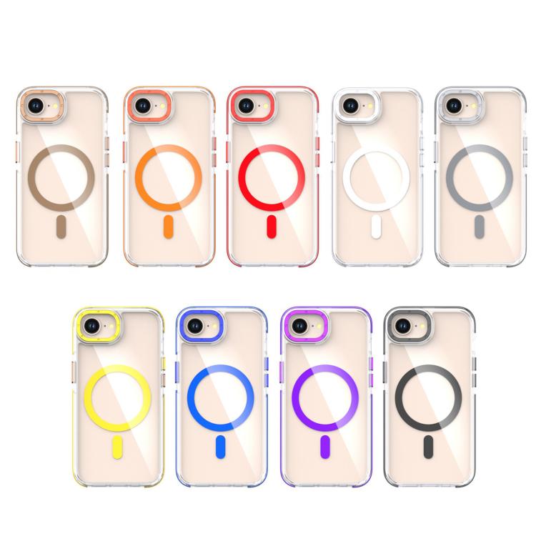 For iPhone 16e Dual-Color Clear Acrylic Hybrid TPU MagSafe Phone Case(Blue) - iPhone 16e Cases by PMC TechLife | Online Shopping South Africa | PMC TechLife | Buy Now Pay Later Mobicred