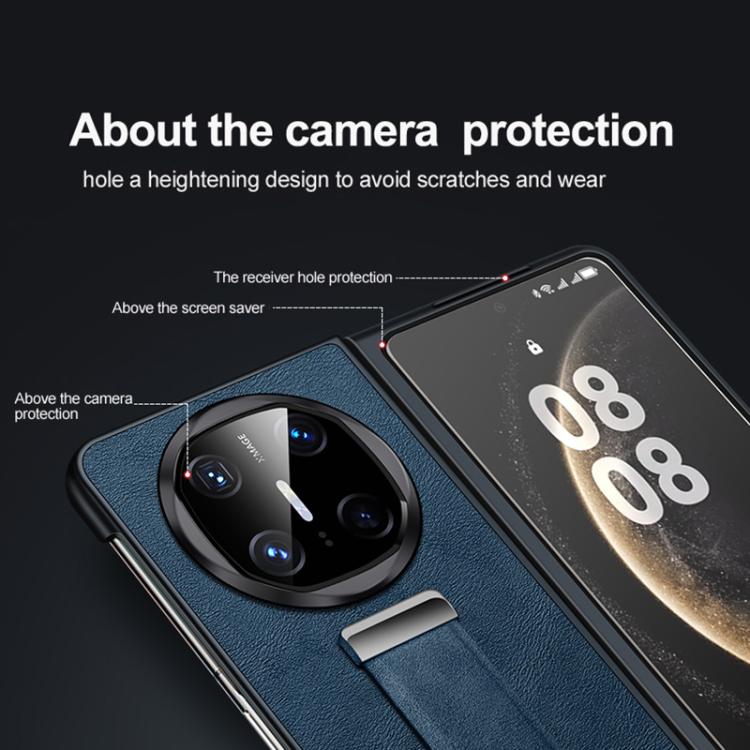 For Huawei Mate X6 SULADA PC Hybrid Leather Texture Skin Feel Shockproof Phone Case(Blue) - free shipping - PMC TechLife - Order now!
