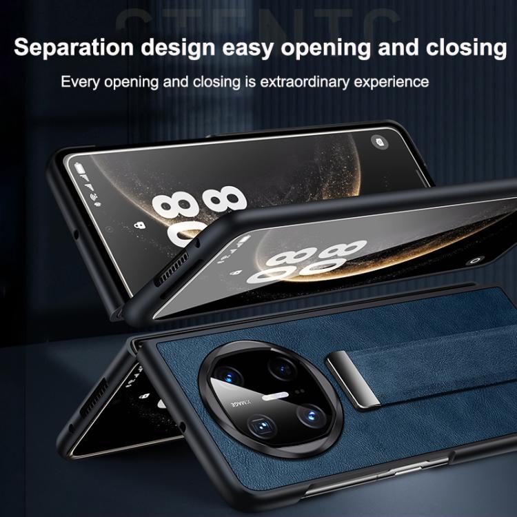 For Huawei Mate X6 SULADA PC Hybrid Leather Texture Skin Feel Shockproof Phone Case(Blue) - free shipping - PMC TechLife - Order now!