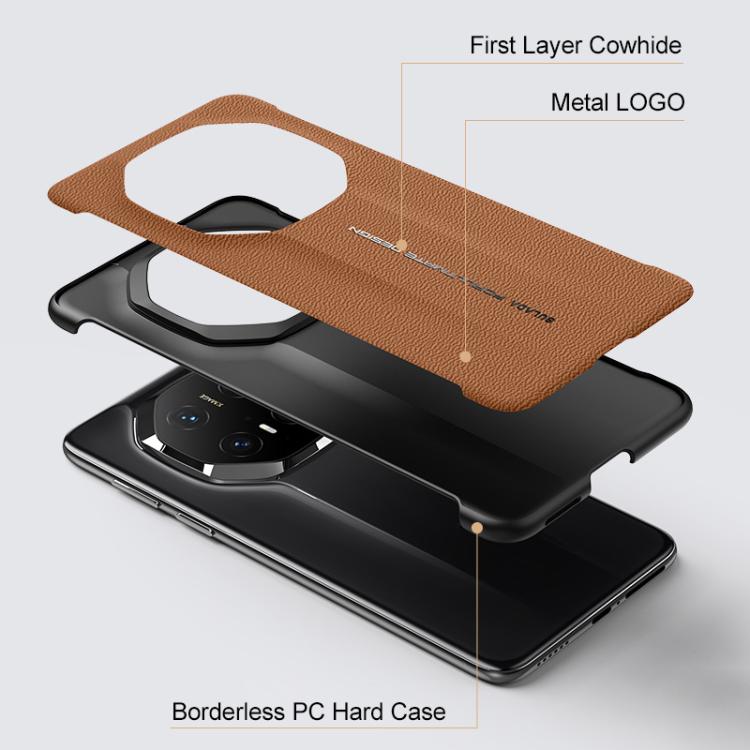 For Huawei Mate 70 RS Ultimate SULADA Frameless Top Layer Cowhide Leather Hybrid PC Phone Case(Blue) - Huawei Cases by SULADA | Online Shopping South Africa | PMC TechLife | Buy Now Pay Later Mobicred