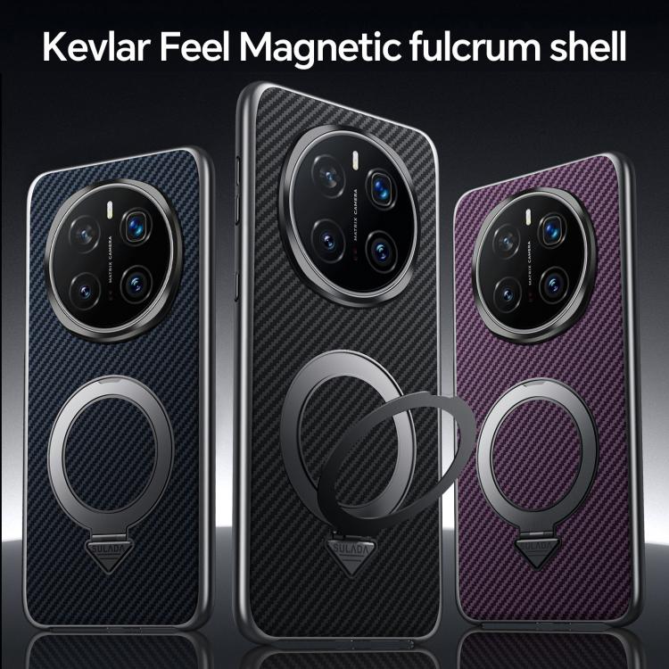 For Huawei Mate 60 SULADA Kevlar Texture MagSafe Magnetic Holder Phone Case(Blue) - Huawei Cases by SULADA | Online Shopping South Africa | PMC TechLife | Buy Now Pay Later Mobicred