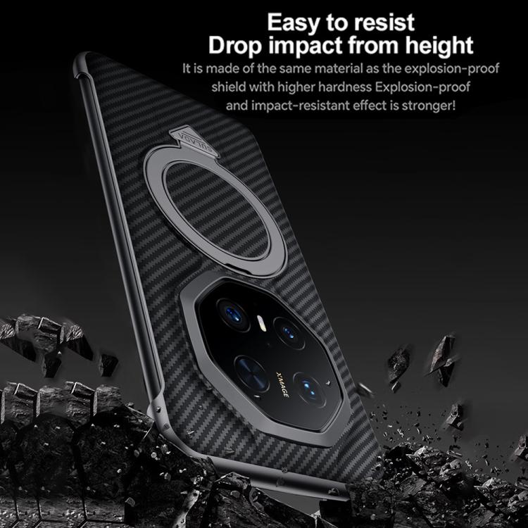 For Huawei Mate 70 RS Ultimate SULADA Kevlar Texture MagSafe Magnetic Holder Phone Case(Black) - free shipping - PMC TechLife - Order now!