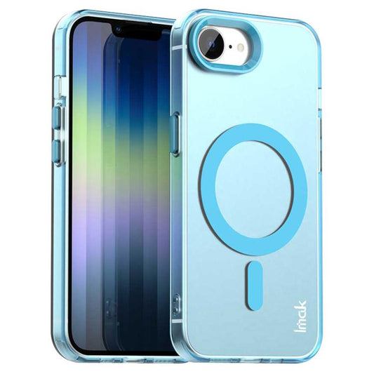 For iPhone 16e IMAK Candy Series Shockproof MagSafe Phone Case(Blue) - iPhone 16e Cases by imak | Online Shopping South Africa | PMC Jewellery | Buy Now Pay Later Mobicred