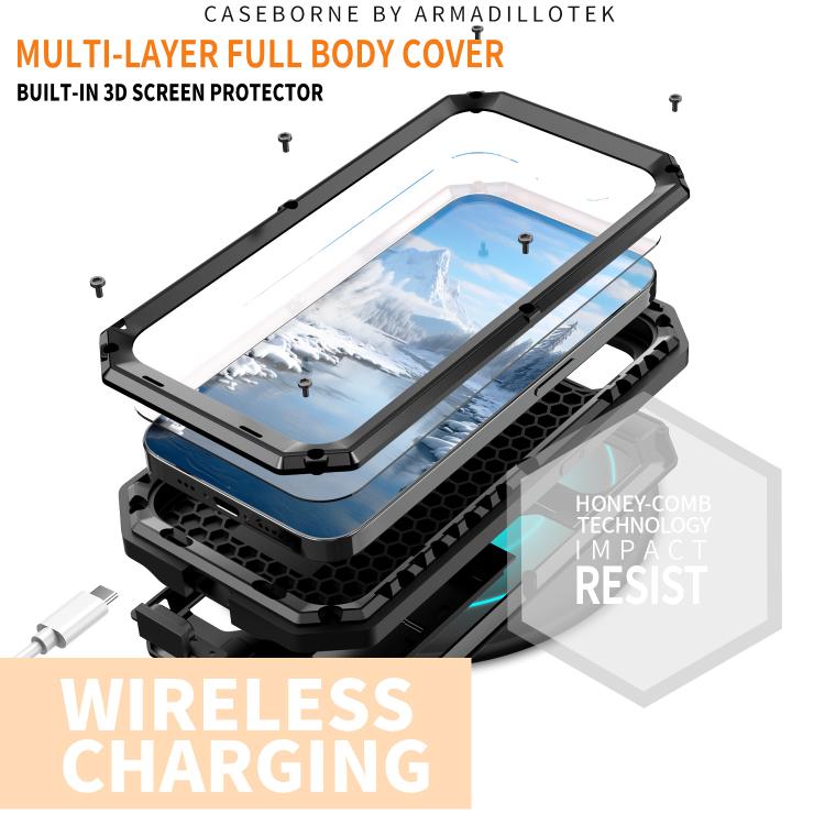 For iPhone 16e Sliding Camera IP68 Waterproof Holder Phone Case(Black) - iPhone 16e Cases by PMC TechLife | Online Shopping South Africa | PMC TechLife | Buy Now Pay Later Mobicred