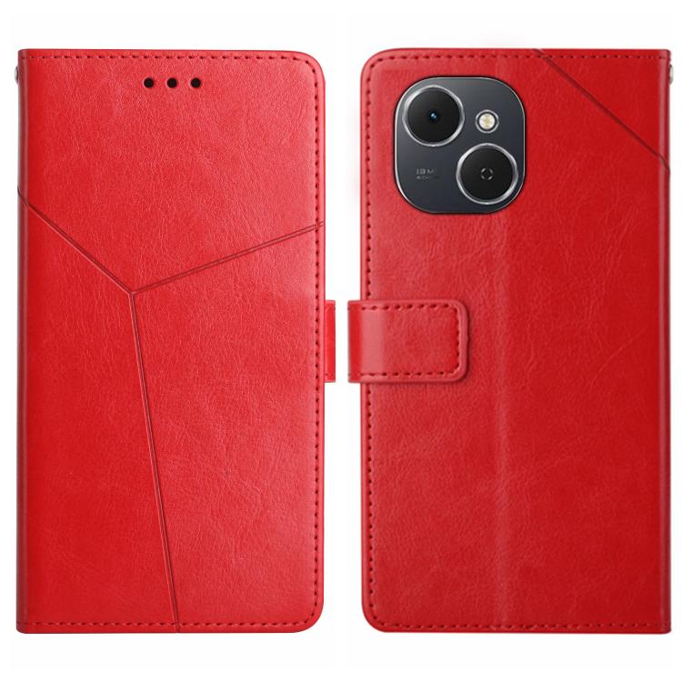 For Tecno Spark 40C Y-shaped Pattern Flip Leather Phone Case(Red) - free shipping - PMC TechLife - Order now!