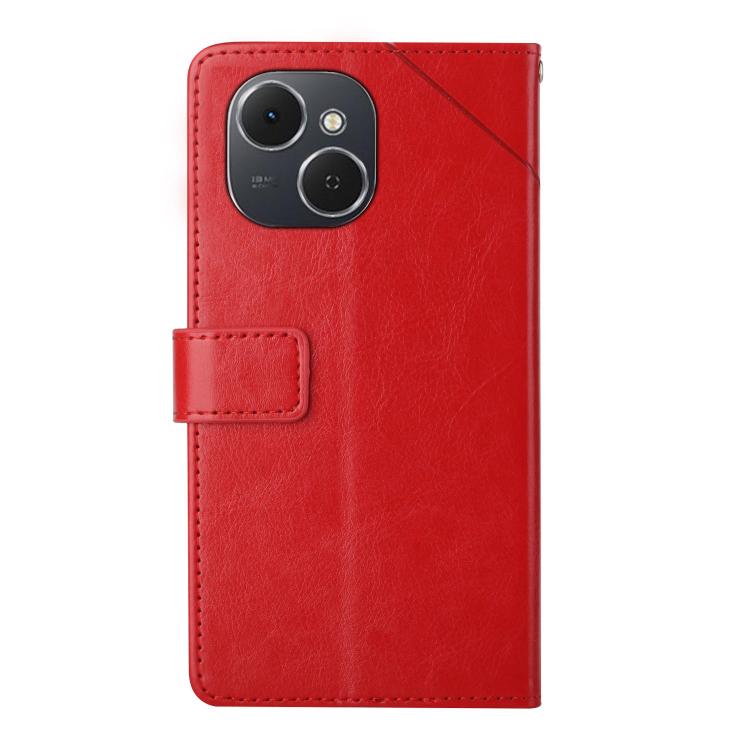 For Tecno Spark 40C Y-shaped Pattern Flip Leather Phone Case(Red) - free shipping - PMC TechLife - Order now!