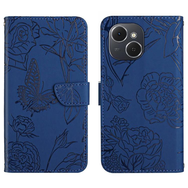For Tecno Spark 40C Skin Feel Butterfly Embossed Flip Leather Phone Case(Blue) - free shipping - PMC TechLife - Order now!