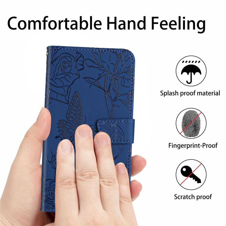 For Tecno Spark 40C Skin Feel Butterfly Embossed Flip Leather Phone Case(Blue) - free shipping - PMC TechLife - Order now!