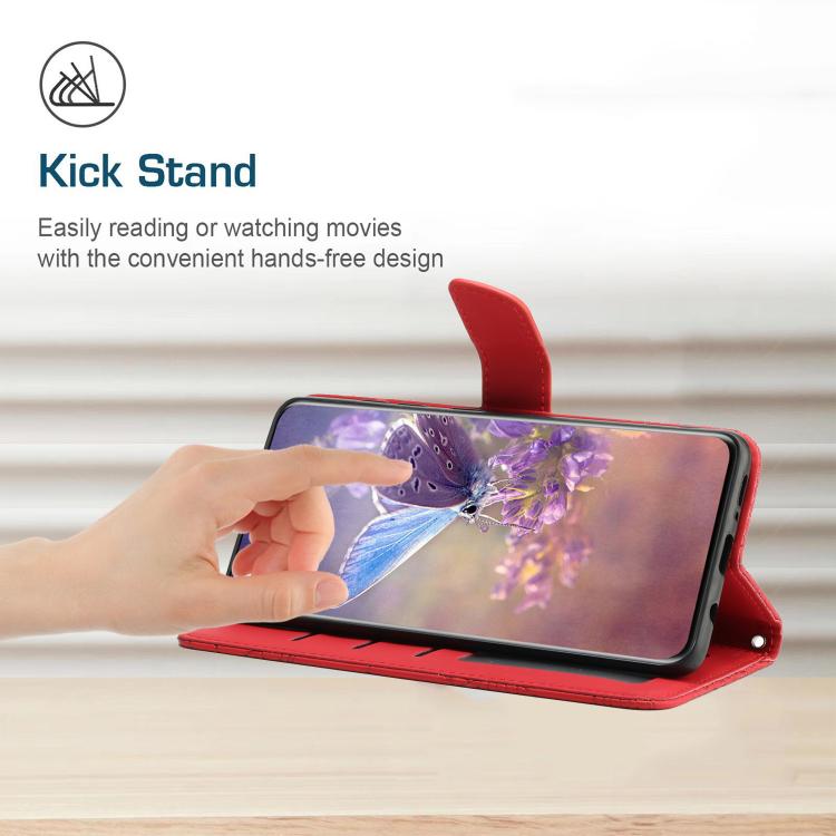 For Tecno Pova 7 5G Skin Feel Butterfly Embossed Flip Leather Phone Case(Red) - free shipping - PMC TechLife - Order now!