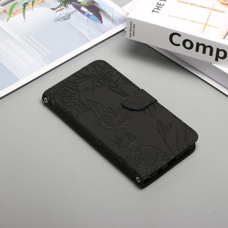 For Tecno Pova 7 4G Skin Feel Butterfly Embossed Flip Leather Phone Case(Black) - free shipping - PMC TechLife - Order now!