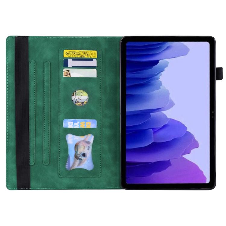 For Tecno Megapad 11 2024 Splicing Shockproof Leather Tablet Case(Green) - Others by PMC TechLife | Online Shopping South Africa | PMC TechLife | Buy Now Pay Later Mobicred