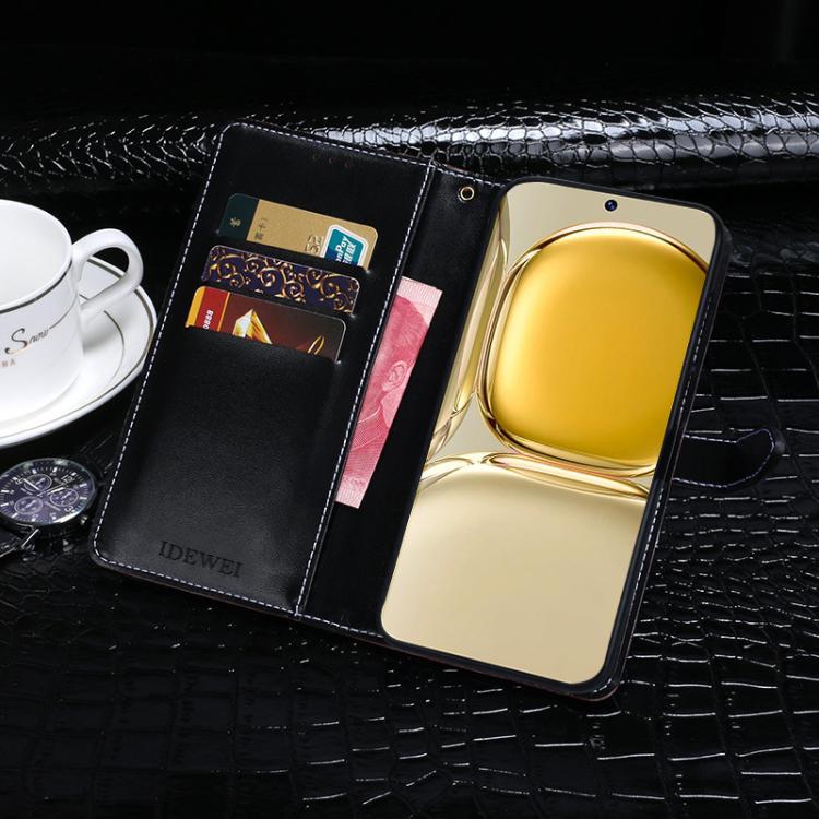 For iPhone 16e idewei Crocodile Texture Leather Phone Case(Dark Blue) - free shipping - PMc TechLife - Order now!