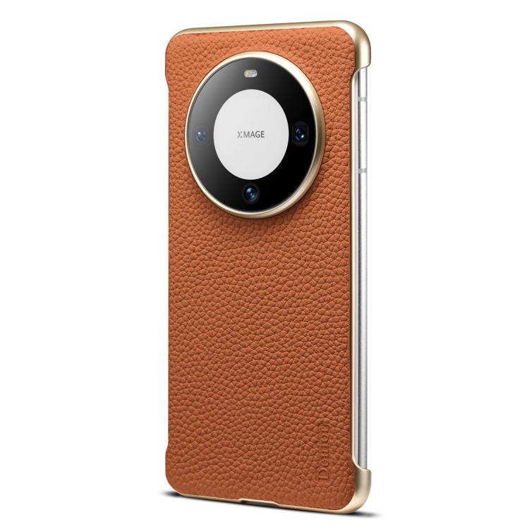 For Huawei Mate 60 Denior A20 Genuine Leather Litchi Texture MagSafe Frameless Phone Case(Brown) - free shipping - PMc TechLife - Order now!