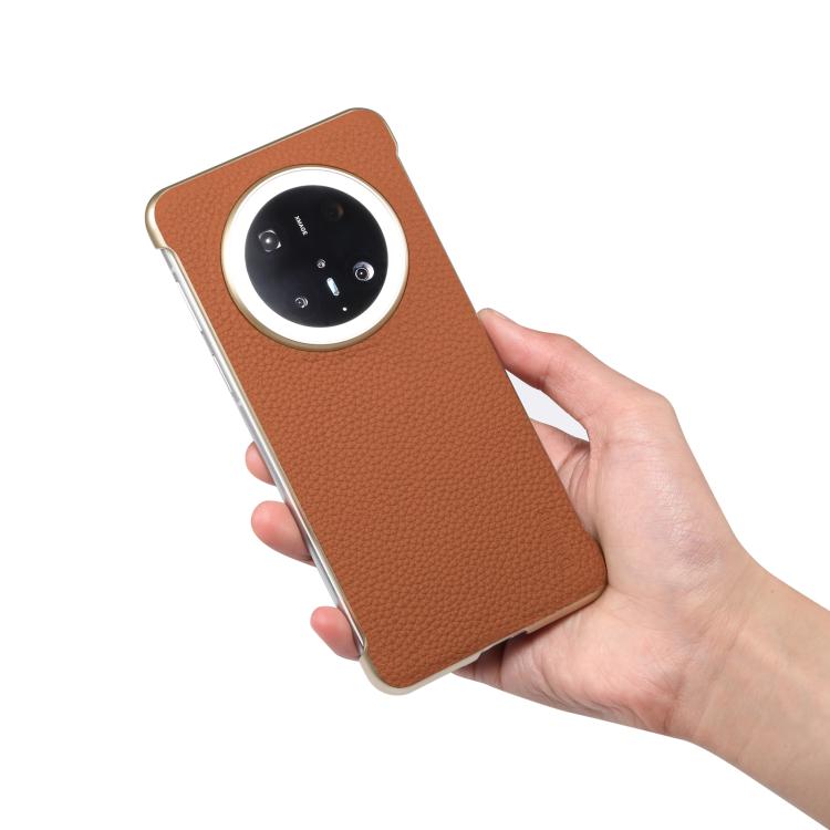 For Huawei Mate 70 Denior A20 Genuine Leather Litchi Texture MagSafe Frameless Phone Case(Brown) - free shipping - PMc TechLife - Order now!