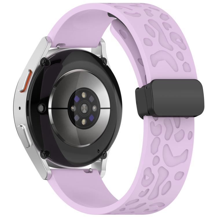 18mm Kalebol Universal Leopard Print Magnetic Folding Buckle Silicone Strap(Purple) - free shipping - PMc TechLife - Order now!