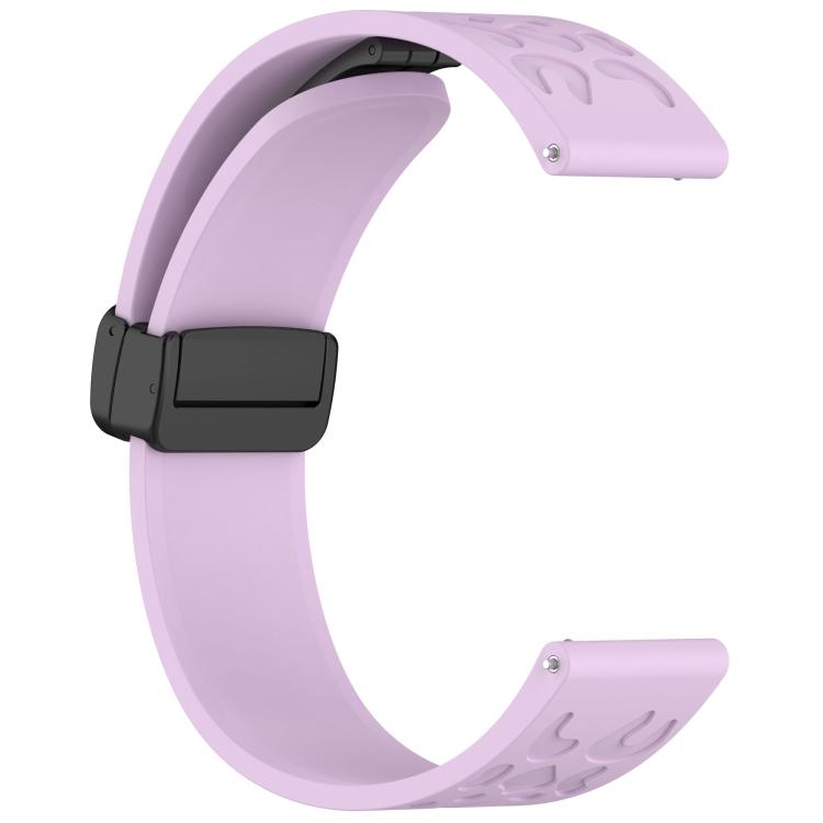 18mm Kalebol Universal Leopard Print Magnetic Folding Buckle Silicone Strap(Purple) - free shipping - PMc TechLife - Order now!