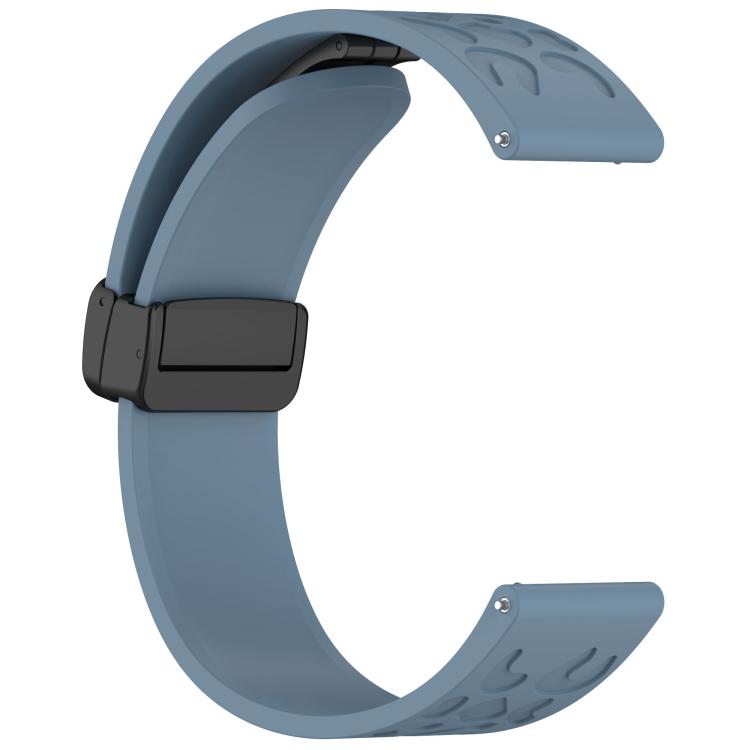22mm Kalebol Universal Leopard Print Magnetic Folding Buckle Silicone Strap(Slate Blue) - free shipping - PMc TechLife - Order now!