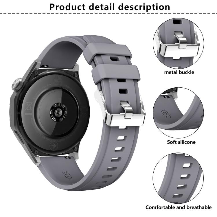 Kalebol 22mm Universal Silicone Watch Strap(Ice Blue) - free shipping - PMc TechLife - Order now!