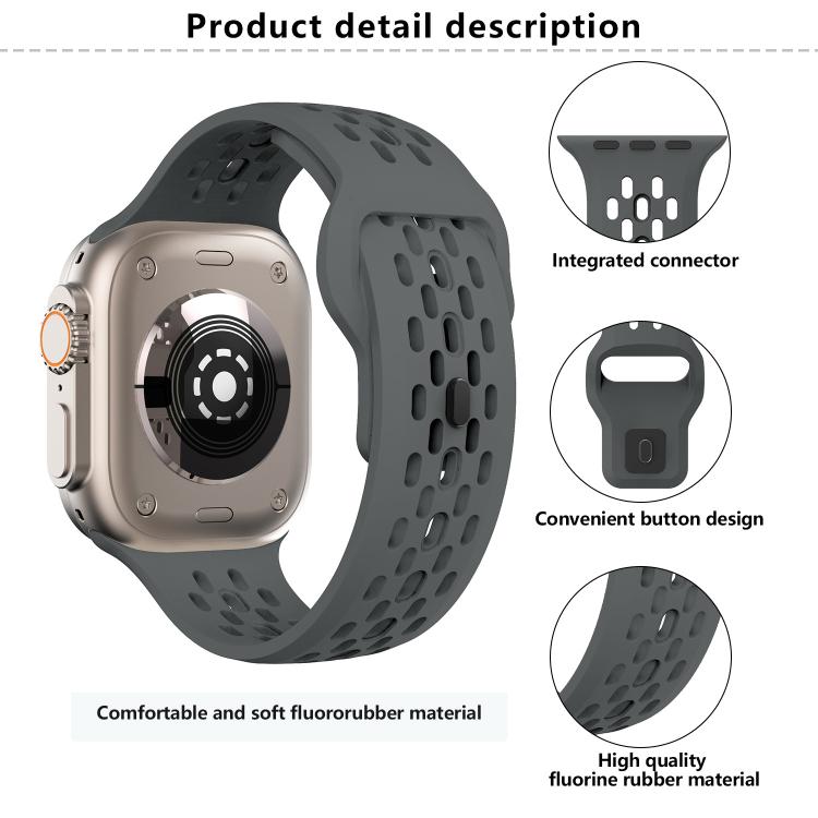 For Apple Watch 46mm / 49mm / 45mm / 44mm Kalebol Mesh Reverse Buckle Silicone Strap(Red) - Watch Bands by Kalebol | Online Shopping South Africa | PMC TechLife | Buy Now Pay Later Mobicred