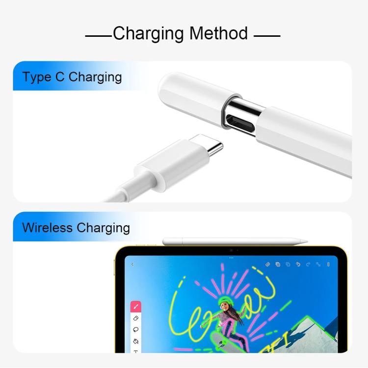 For iPad Series Type-C Magnetic Draw Out Stylus(White) - Stylus Pen by PMc TechLife | Online Shopping South Africa | PMc TechLife | Buy Now Pay Later Mobicred
