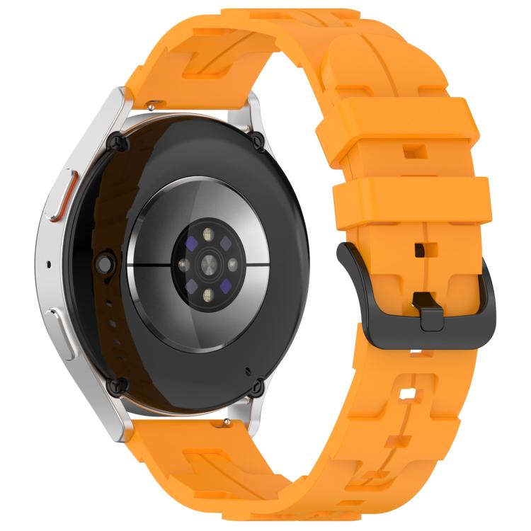 20mm Kalebol Solid Color Black Buckle Round Tail Silicone Watch Band(Yellow) - free shipping - PMc TechLife - Order now!