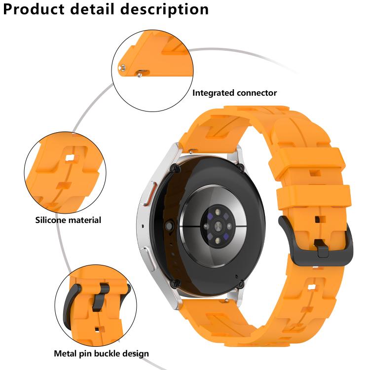 20mm Kalebol Solid Color Black Buckle Round Tail Silicone Watch Band(Yellow) - free shipping - PMc TechLife - Order now!