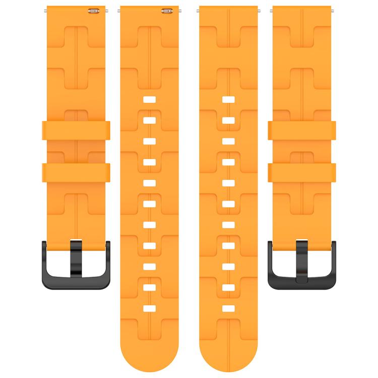 20mm Kalebol Solid Color Black Buckle Round Tail Silicone Watch Band(Yellow) - free shipping - PMc TechLife - Order now!