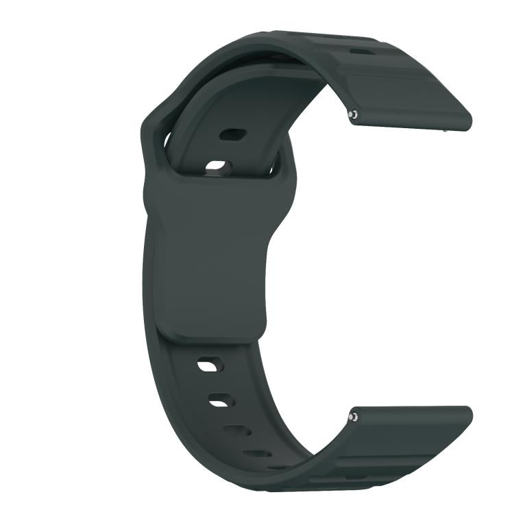 20mm Kalebol Wave Pattern Studded Buckle Silicone Watch Band(Dark Green) - free shipping - PMc TechLife - Order now!