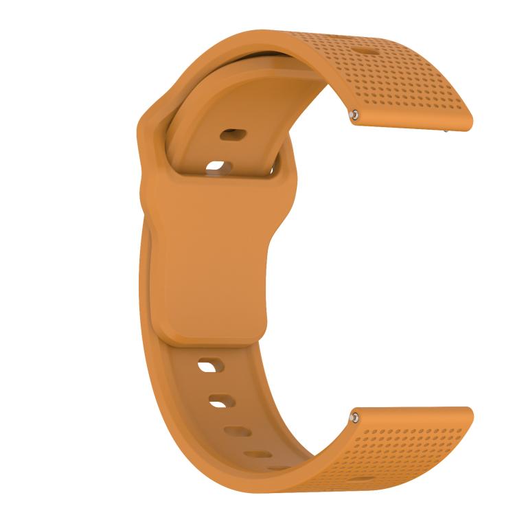 22mm Kalebol Dot Studded Buckle Silicone Watch Band(Yellow) - 22mm Bands by Kalebol | Online Shopping South Africa | PMc TechLife | Buy Now Pay Later Mobicred