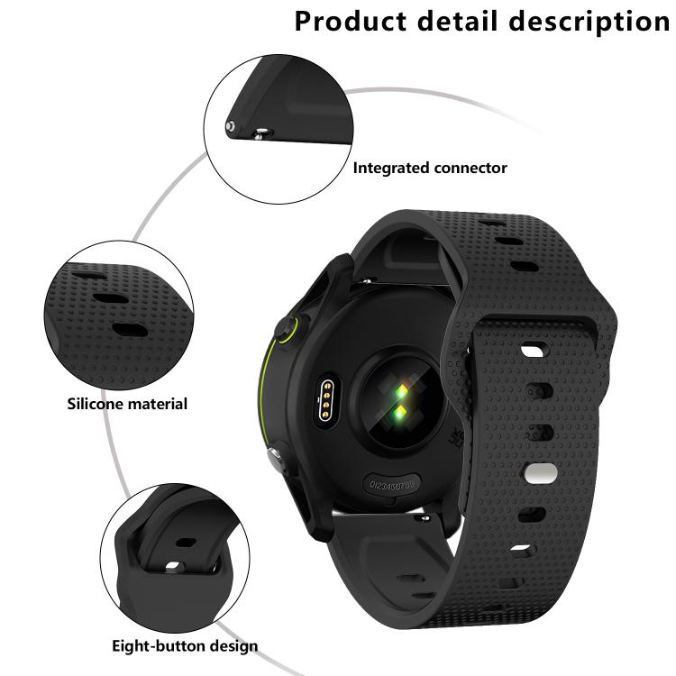 22mm Kalebol Dot Studded Buckle Silicone Watch Band(Grey) - 22mm Bands by Kalebol | Online Shopping South Africa | PMc TechLife | Buy Now Pay Later Mobicred