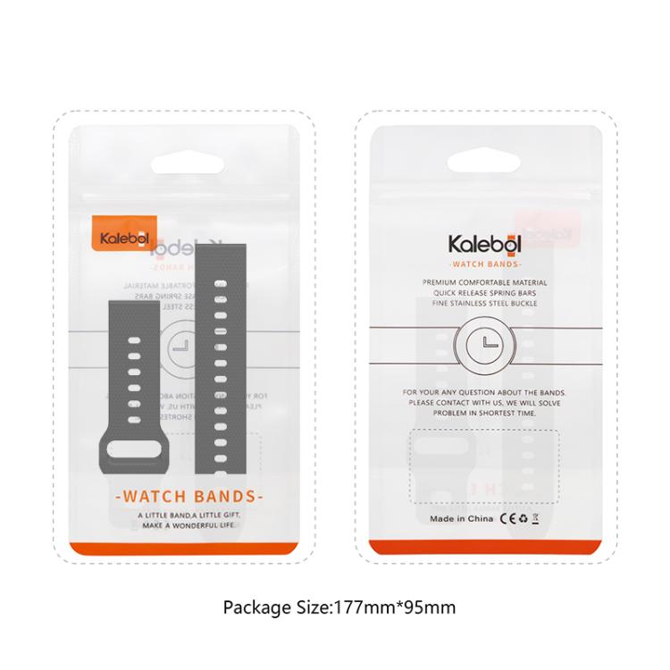22mm Kalebol Dot Studded Buckle Silicone Watch Band(Grey) - 22mm Bands by Kalebol | Online Shopping South Africa | PMc TechLife | Buy Now Pay Later Mobicred