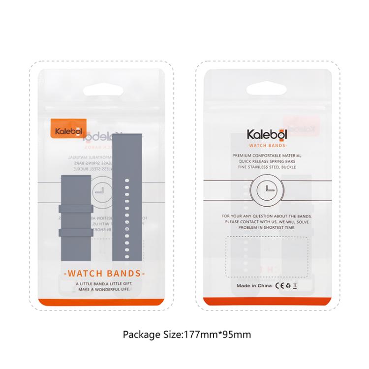 20mm Kalebol Round Tail Silicone Watch Band(Lake Blue) - free shipping - PMc TechLife - Order now!