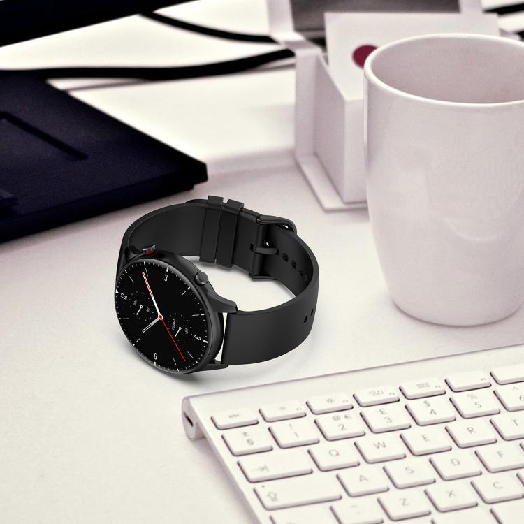 22mm Kalebol Round Tail Silicone Watch Band(Black) - 22mm Bands by Kalebol | Online Shopping South Africa | PMc TechLife | Buy Now Pay Later Mobicred