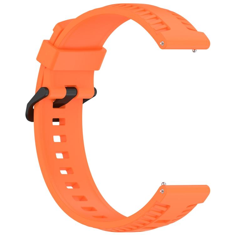 20mm Kalebol Black Buckle Tire Pattern Silicone Watch Band(Orange) - free shipping - PMc TechLife - Order now!