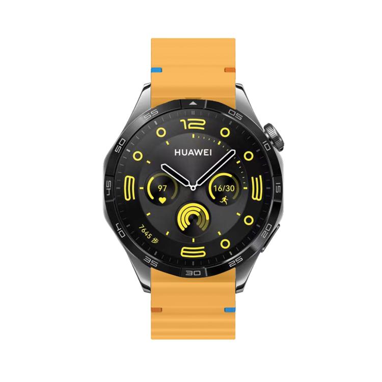 22mm Kalebol Wave Stitch Silicone Watch Band(Yellow) - free shipping - PMc TechLife - Order now!