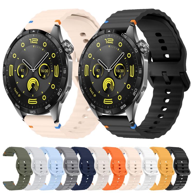 20mm Kalebol Wave Stitch Silicone Watch Band(Starlight) - 20mm Bands by Kalebol | Online Shopping South Africa | PMc TechLife | Buy Now Pay Later Mobicred