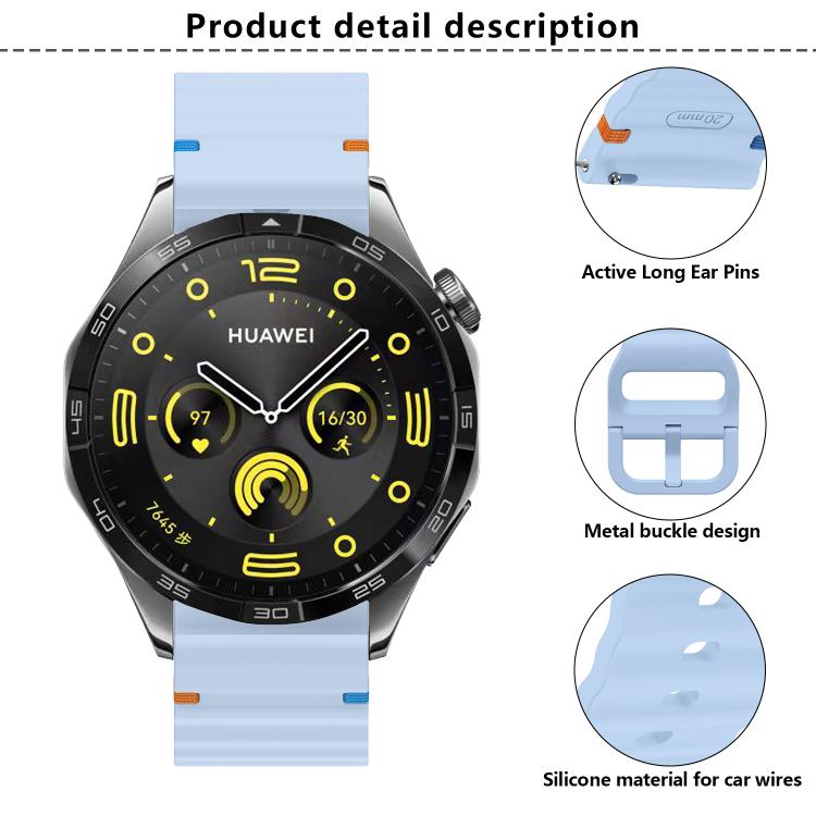 20mm Kalebol Wave Stitch Silicone Watch Band(Starlight) - 20mm Bands by Kalebol | Online Shopping South Africa | PMc TechLife | Buy Now Pay Later Mobicred